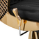 Frizētavas krēsls Gabbiano Marcus zeltaini melns