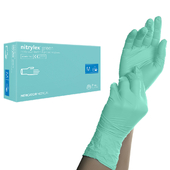 Nitrile gloves, powder-free, M, green, 100 pieces, Nitrylex