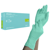 Nitrile gloves, powder-free, S, green, 100 pieces, Nitrylex
